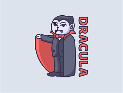 Dracula Illustration art branding cartoon character colorful cute icon illustration mascot simple
