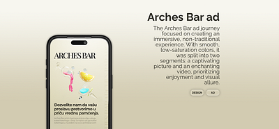 Arches Bar Brand 3d animation branding graphic design logo motion graphics ui