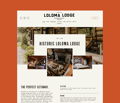 Loloma Lodge Hospitality Branding brand style guide landing page mckenzie river oregon website design