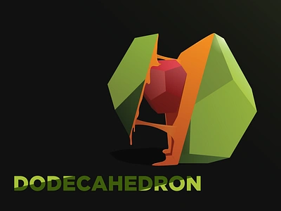 PLATONIC SOLID - DODECAHEDRON behance design dodecahedron elastic flat gem graphic design illustration inside jewel liquid platonic project solid ui