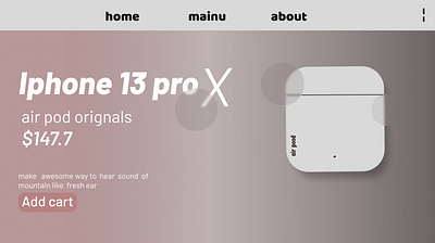 a simple ux/ui Design of air pod app branding graphic design logo typography ui ux