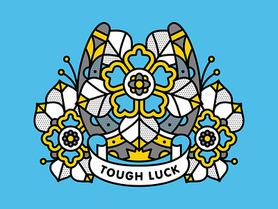 🏇Tough Luck flash flower halftone horse shoe illustration luck monoline pop art tattoo