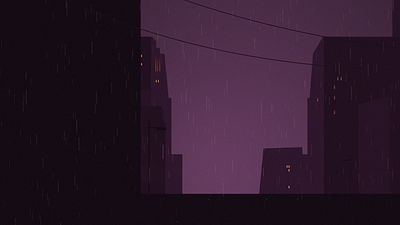 Rainy walk animation art illustration motion graphics