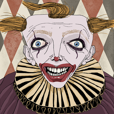 Clown 1 cartoon digitalillustration illustration invite photoshop portrait