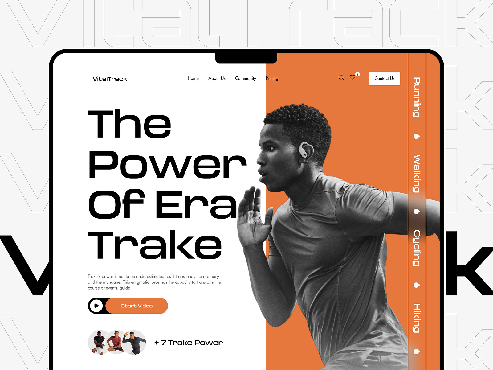 Fitness Tracking Activity site Landing Page by Sahil Dobariya on