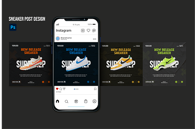 Sneaker Post Design feed graphic design instagram post sneaker template