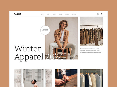 Tailor - Fashion Store Website Template cloth store design hero ui ux webflow