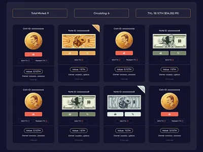 Web 3.0 NFT project dashboard design card design dark theme dashboard nft ui design web 3.0