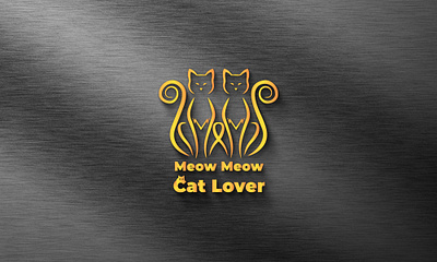 Meow Meow Cat Lover logo Design 3d branding design graphic design logo logo design motion graphics