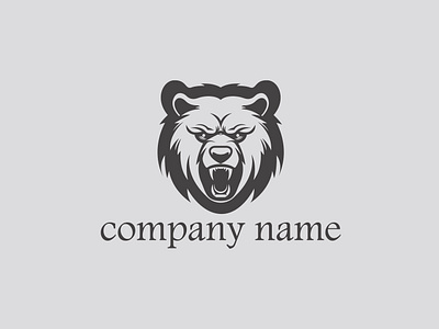 Bear Head Mascot logo angry animal animal logo bear bear head branding entertainment geometric iconic identity illustration minimal modern simple symbol vector