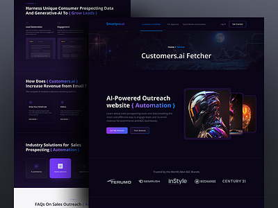 Smartpro.ai - Automation tools Website Design ai landing page ai tools app design artificial intelligence automation landing page landing page design lllustrator photoshop seo landing page seo website uiux design web design web designer website website design