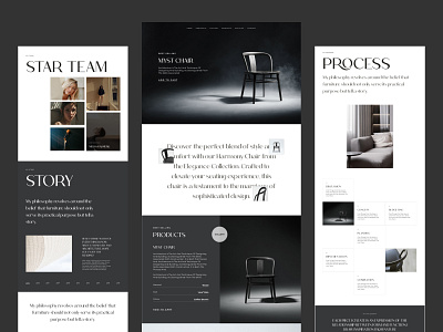 LEGACY - Furniture & Architecture Website Design architecture article blog dark mode furniture minimal minimalist product product page team ui ux website