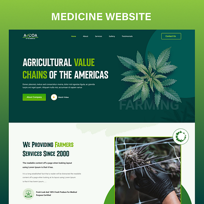 Weed Medical branding dailyui design figma lab landing page medical pharma pharma design ui uidesign ux weed weed design