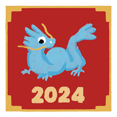 Chinese New Year 2024! 2024 chinese new year digital illustration dragon illustration