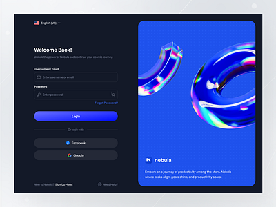 SAAS Application Login Page UI Design abstract best button create profile dark design hire input inputs login minimal modern registration saas sign in signup software top ui ux