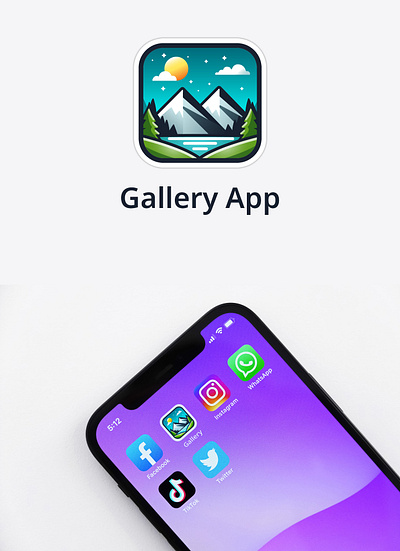 Simple Gallery icon app icon application icon graphic design icon illustration logo ui ux vector