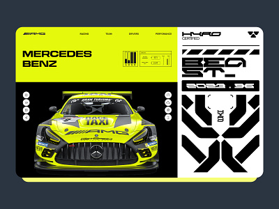 Mercedes AMG GT concept amg auto design graphic design landig page mercedes minimalism ui