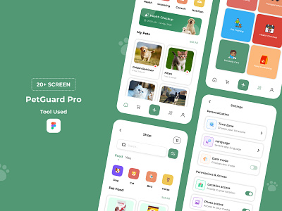 PetGuard- App UI branding logo ui