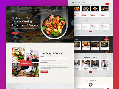 Food Catering UI Templates catering cook delivery app food food app food catering food order healthy hero section home page landing page restaurant restaurant food ui design web design website website design