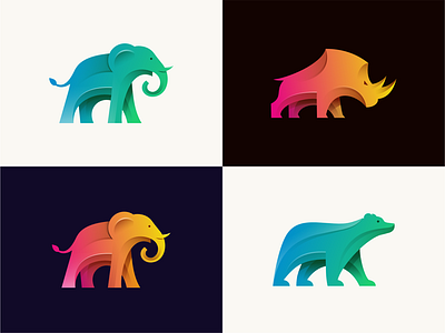 logomix animals brand branding design graphic design illustration logo rhino symbol