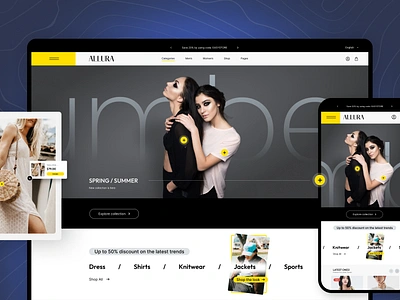 Allura: E-commerce Template for Online Fashion branding easystore ecommerce fashion fashion e commerce fashion stores joomla online store sp page builder ui