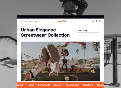 WestCloth - Fashion Outware Website branding ecommerce exploration landingpage outwear shoping skate ui uiux webdesign website