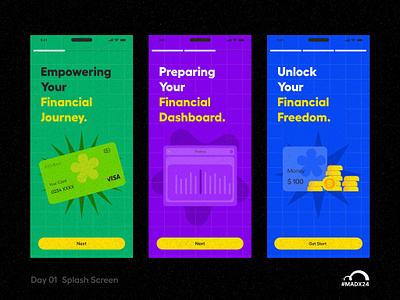 Day 01 Embarking on a journey of financial empowerment! colors design dribbble fintech minimal product ui