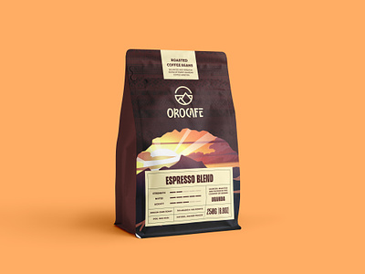 Orocafe - Coffee Pouch Packaging Design abstract brand identity coffee coffee branding coffee label coffee logo coffee packaging coffee pouch logo logo design modern