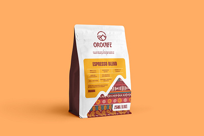 Orocafe - Coffee Pouch Packaging Design 2 abstract brand identity coffee coffee branding coffee design coffee label coffee logo coffee packaging logo logo design modern