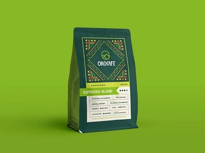 Orocafe - Coffee Pouch Packaging Design 3 abstract african african design brand identity coffee coffee design coffee label coffee logo coffee packaging logo logo design modern