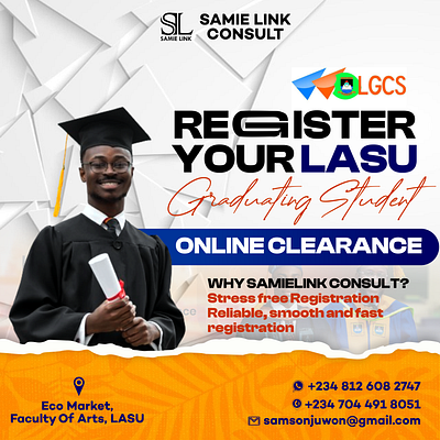 LASU Graduating Student Registration graphic design