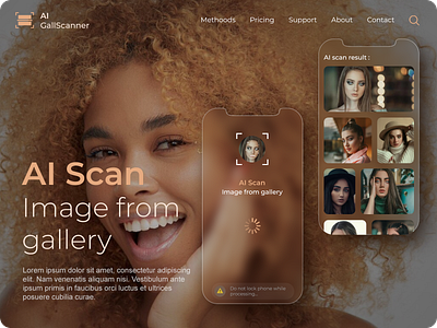 AI Gallery Scanner | Photo Scanner ai ai images ai scanner app ui branding design dribbble figma gallery graphic design inspirational landing landing page logo motion graphics photos scanner ui design web design web page