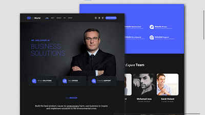 Business solutions UI figma footer ui uiux web website
