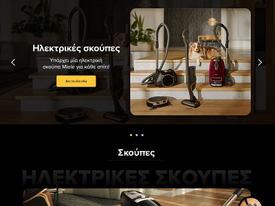 Miele landing page branding dishwasher landing page miele ui ux vacuum cleaner web design