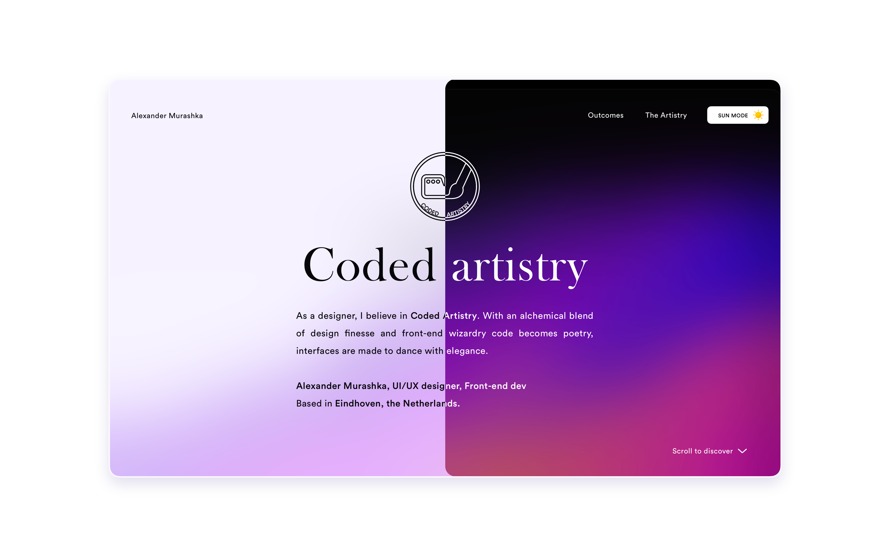 Portfolio website awwwards brand graphic design logo personal portfolio threejs ui vector website