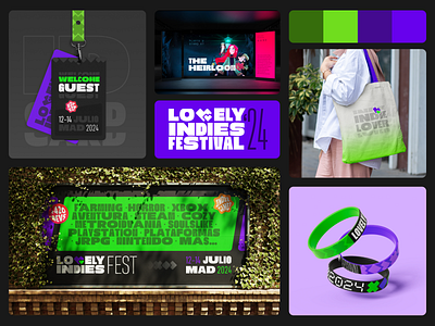 Lovely Indies Festival · Pt.1 branding design event festival games graming graphic design id card mockups street ad street poster totebag wristband