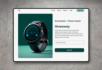 Daily UI Design Challenge | Day 97 | Giveaway accessibility autolayout branding buttons challenge097 colortheory contrast dailyui design giveaway graphic design illustration logo responsivedesign typography ui ux watch webpage