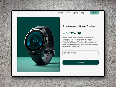 Daily UI Design Challenge | Day 97 | Giveaway accessibility autolayout branding buttons challenge097 colortheory contrast dailyui design giveaway graphic design illustration logo responsivedesign typography ui ux watch webpage