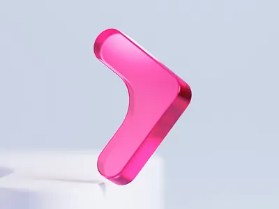 Boomerang 3D logo 3d arrow b2b blender boomerang branding clean design digital direction fucsia graphic design identity illustration logo marketing minimal pink symbol visual