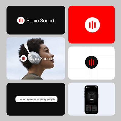 Sonic Sound - brand identity brand identity branding ui uiux webdesign