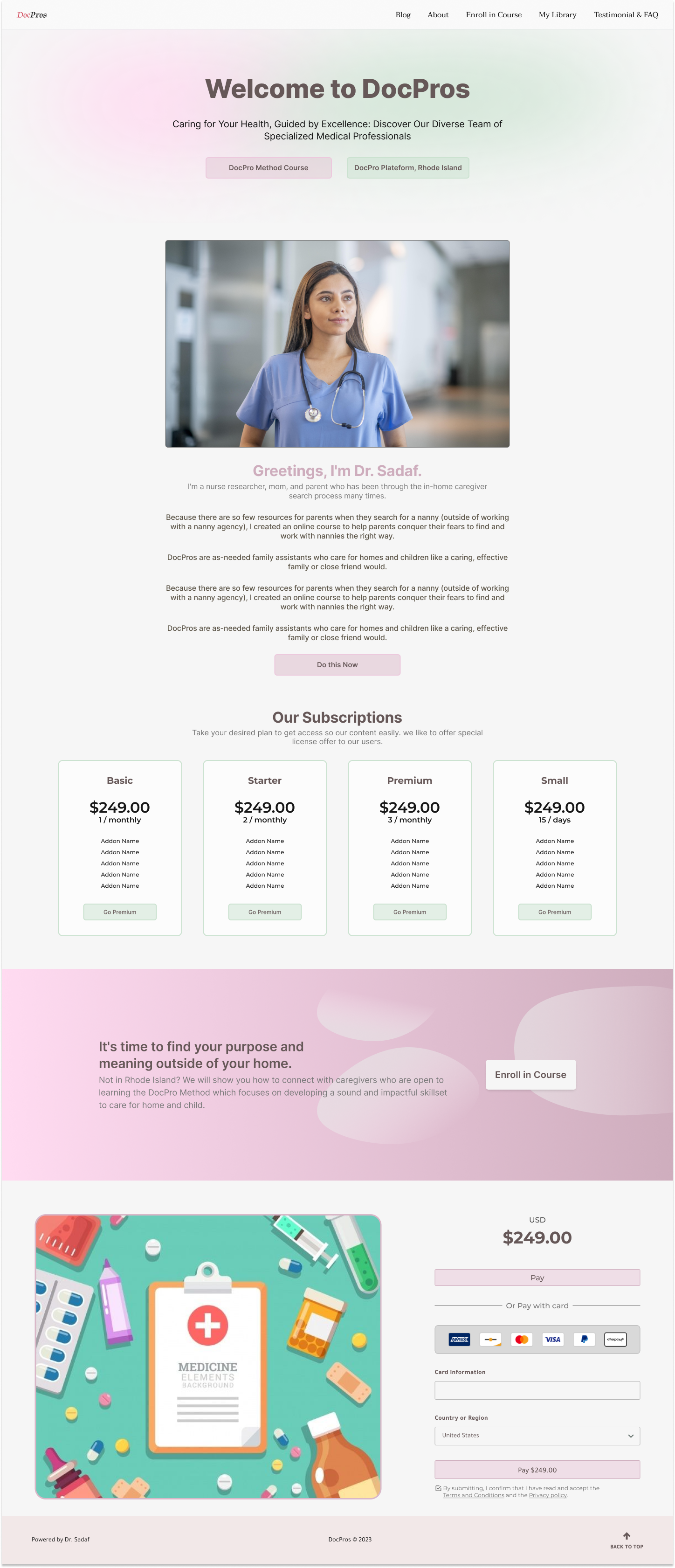 DocPros clinic website doctor website figma healthcare website homepage landing page landingpage responsive design ui ui ux design uiux design ux website design