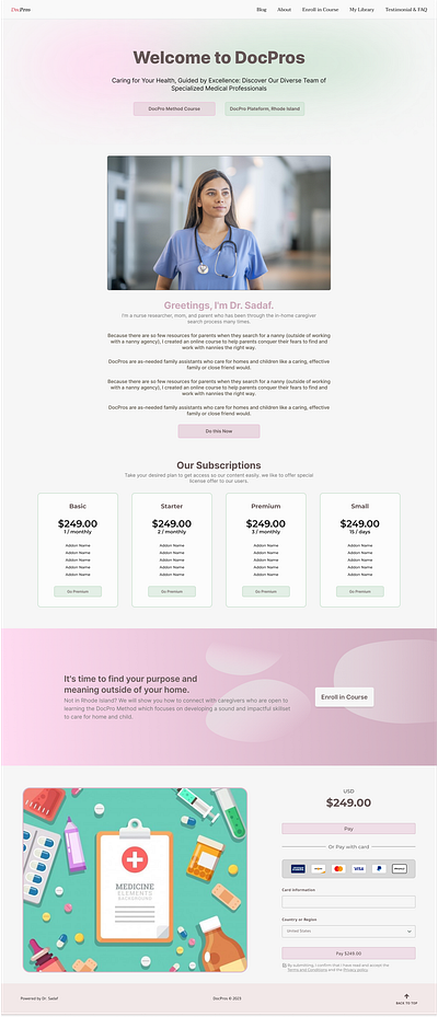 DocPros clinic website doctor website figma healthcare website homepage landing page landingpage responsive design ui ui ux design uiux design ux website design