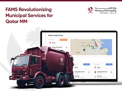 Qatar Muncipal Services app branding dashboard design design illustration landing page saas ui ux web app website