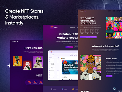 Nft Website Design app branding dashboard design design graphic design illustration landing page landing page design nft marketplace nft website design saas ui ux