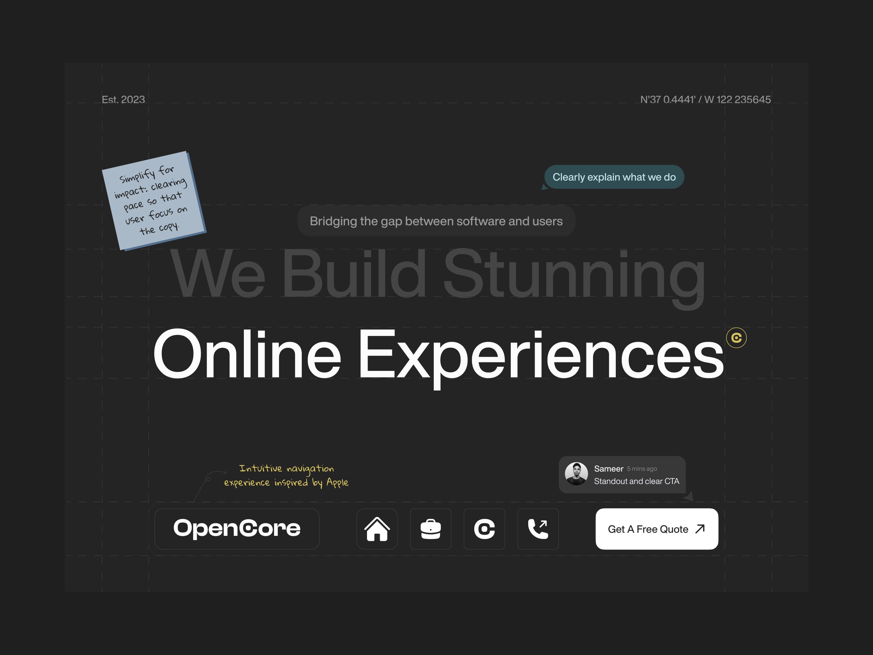 OpenCore Agency - Hero Section UI UX Design Exploration by Sameer ...