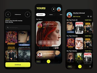 Movies rating mobile application UI/UX app design inspiration chart dark mode light mode minim minimalist mobile app product design ui ui ux ui ux design ux web design