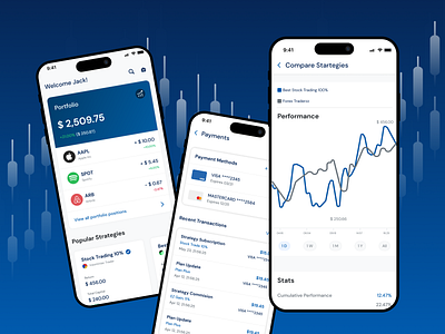 AxeHedge Fintech Portfolio Management Mobile App app branding dashboard design design graphic design illustration ios design mobile app mobile app design mobile design saas ui ux