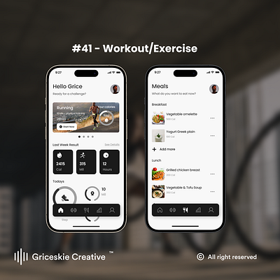 Daily Ui 41 - Workout/Exercise behance dribbble figma ui ux
