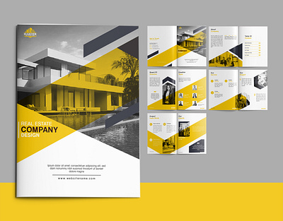 Real Estate - Brochure branding brochure brochure design design graphic design layout magazine cover minimalism print real estate template