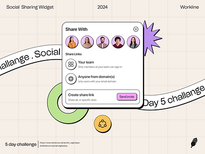 Day 5 Challenge intuitive Social Media Sharing Widget design intuitivedesign need to add